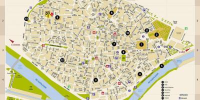 Kart av gratis gatekart av Sevilla, spania