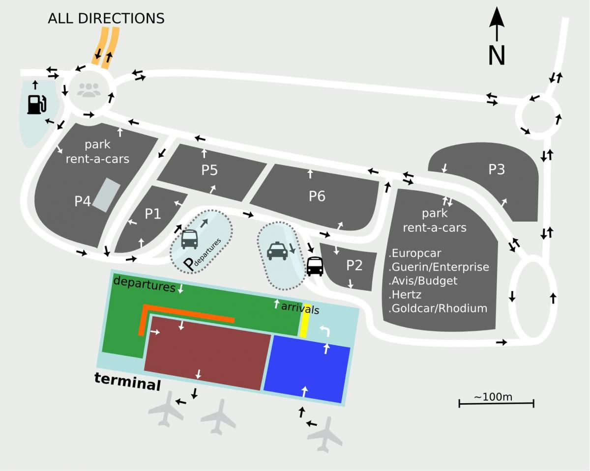 Sevilla lufthavn kart