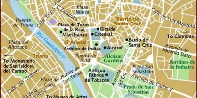 Kart av Sevillas nabolag